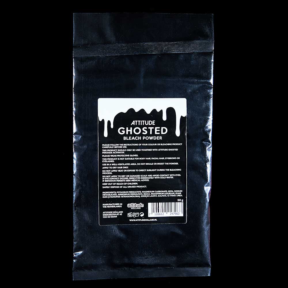 Attitude Hair Dye - Ghosted Hair Bleach Powder (50g) Haarbleekmiddel - Haarverf blond - Wit